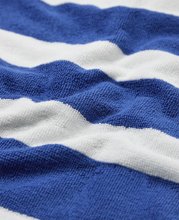 Beach towel 100x180 olympian blue/star white stripe GOTS