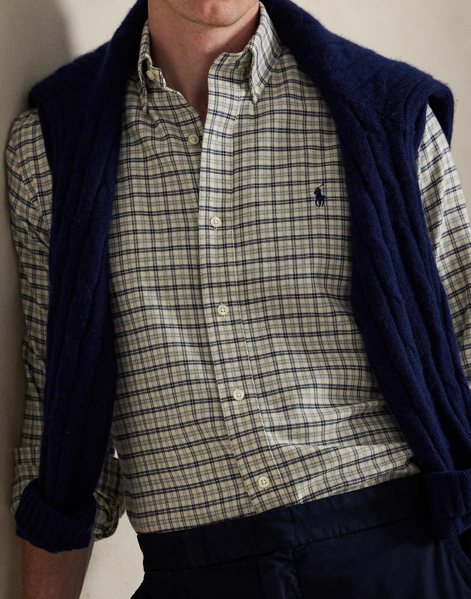 Custom Fit Plaid Performance Twill Shirt