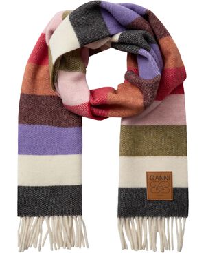 Double Face Wool Knit Scarf