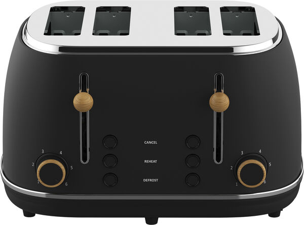 WITT PREMIUM 4-SLICE TOASTER WOOD BLACK