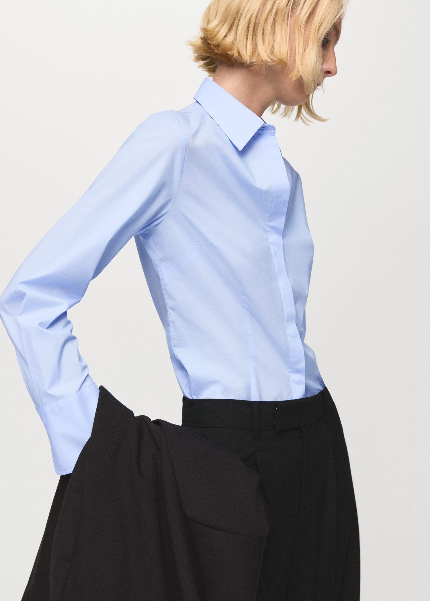 Slim-fit poplin shirt
