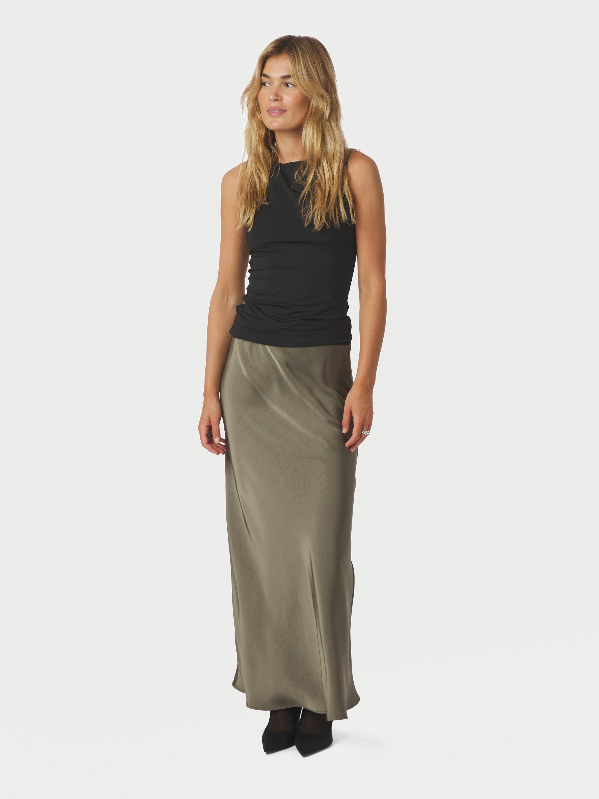 Vicky Heavy Sateen Skirt
