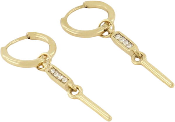 Bar earrings with rhinestone