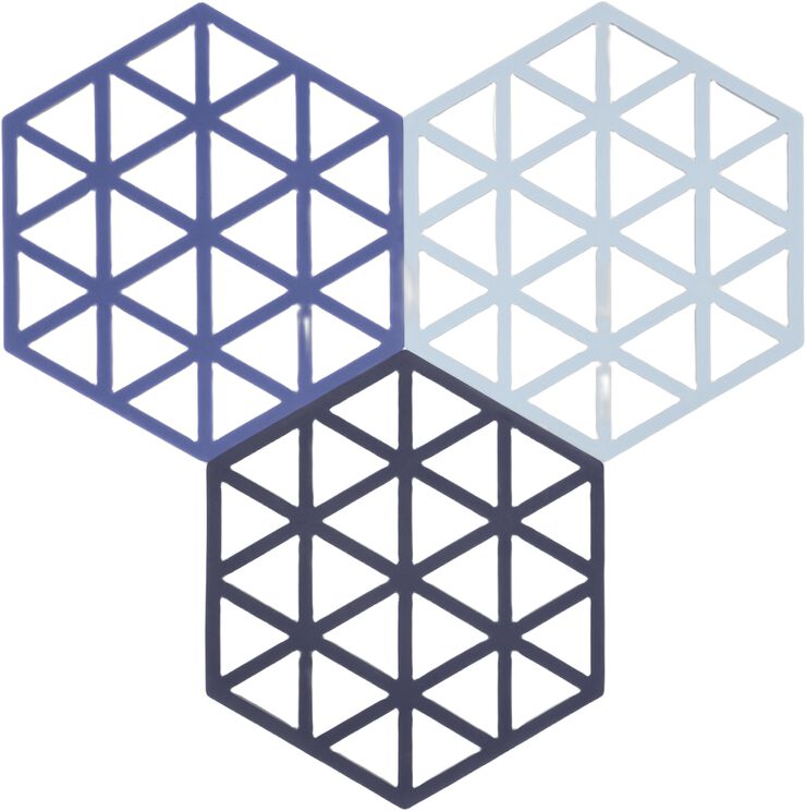 Bordskåner Triangles 3 stk. Midnight/Indigo/Blue