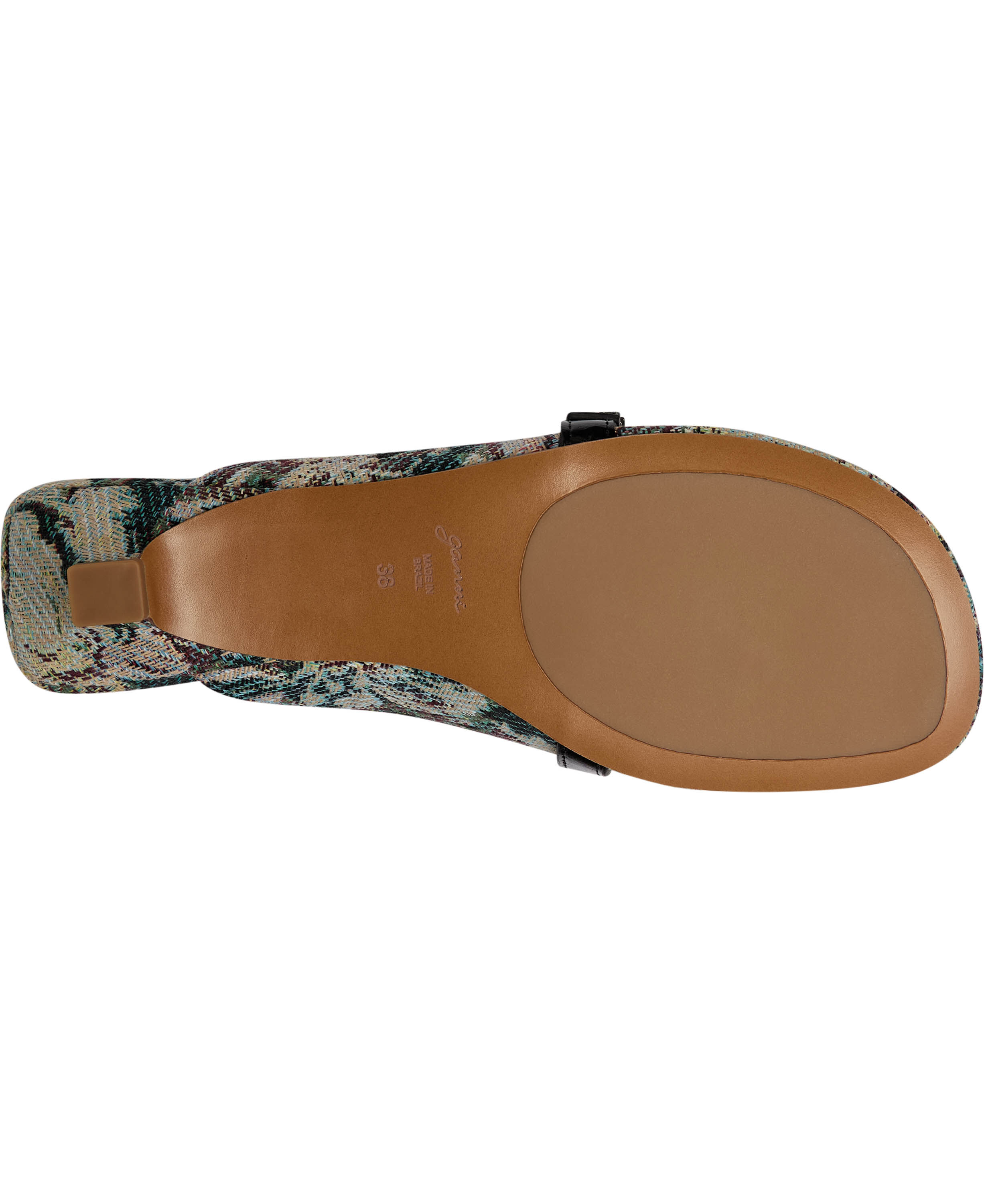 Sue Kitten Heel Mule Tapestry