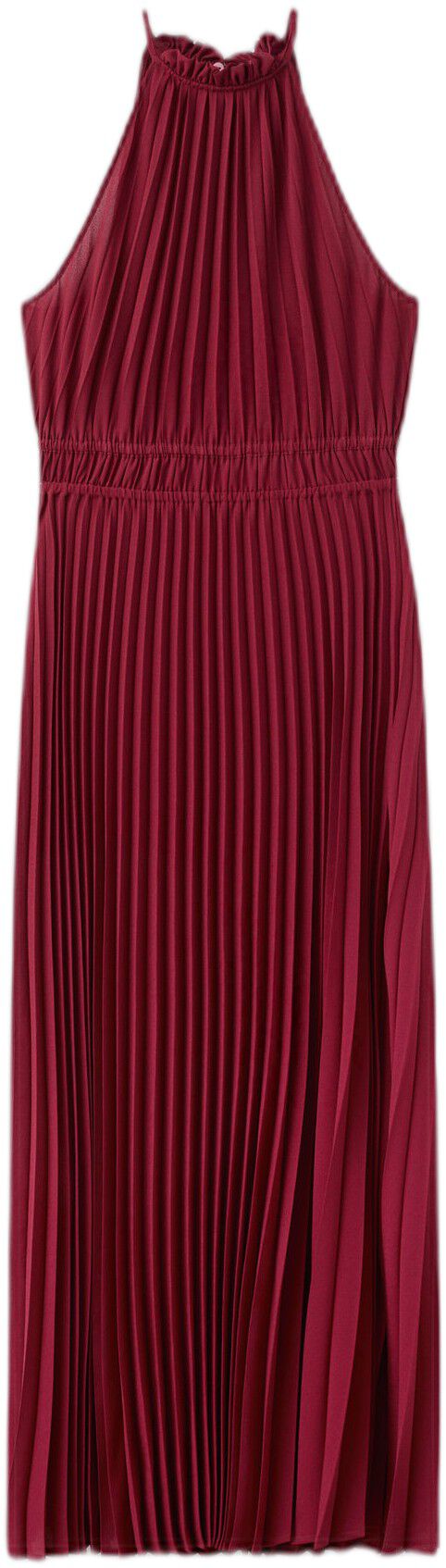 Pleated halter neck dress