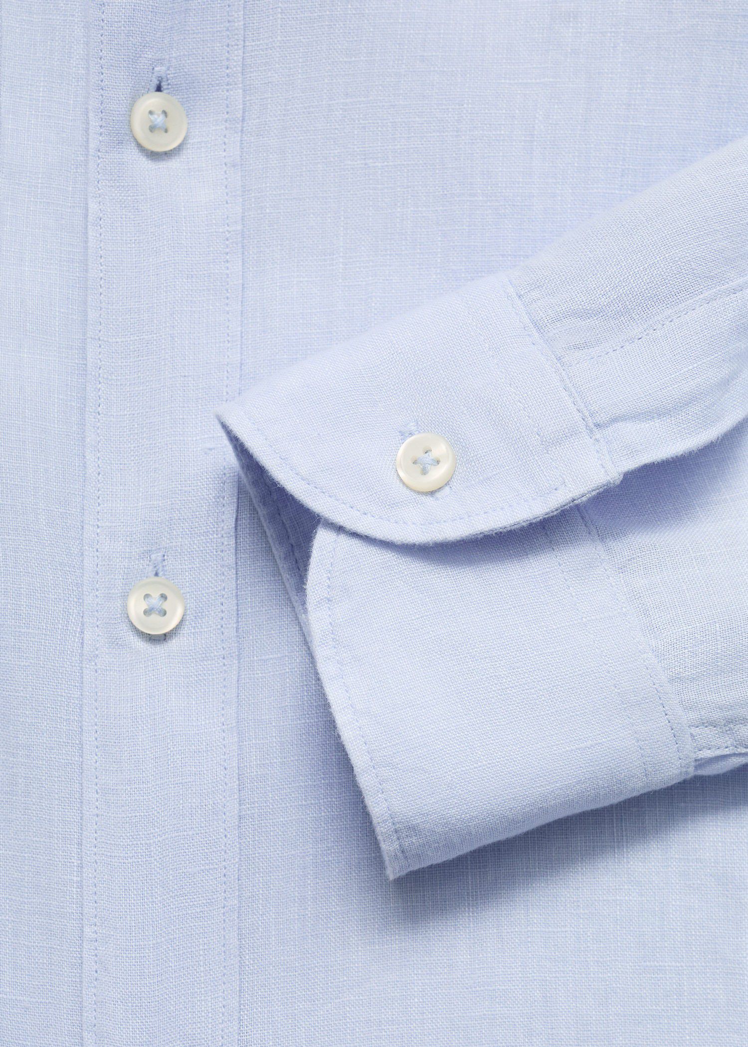 Regular-fit 100% linen shirt