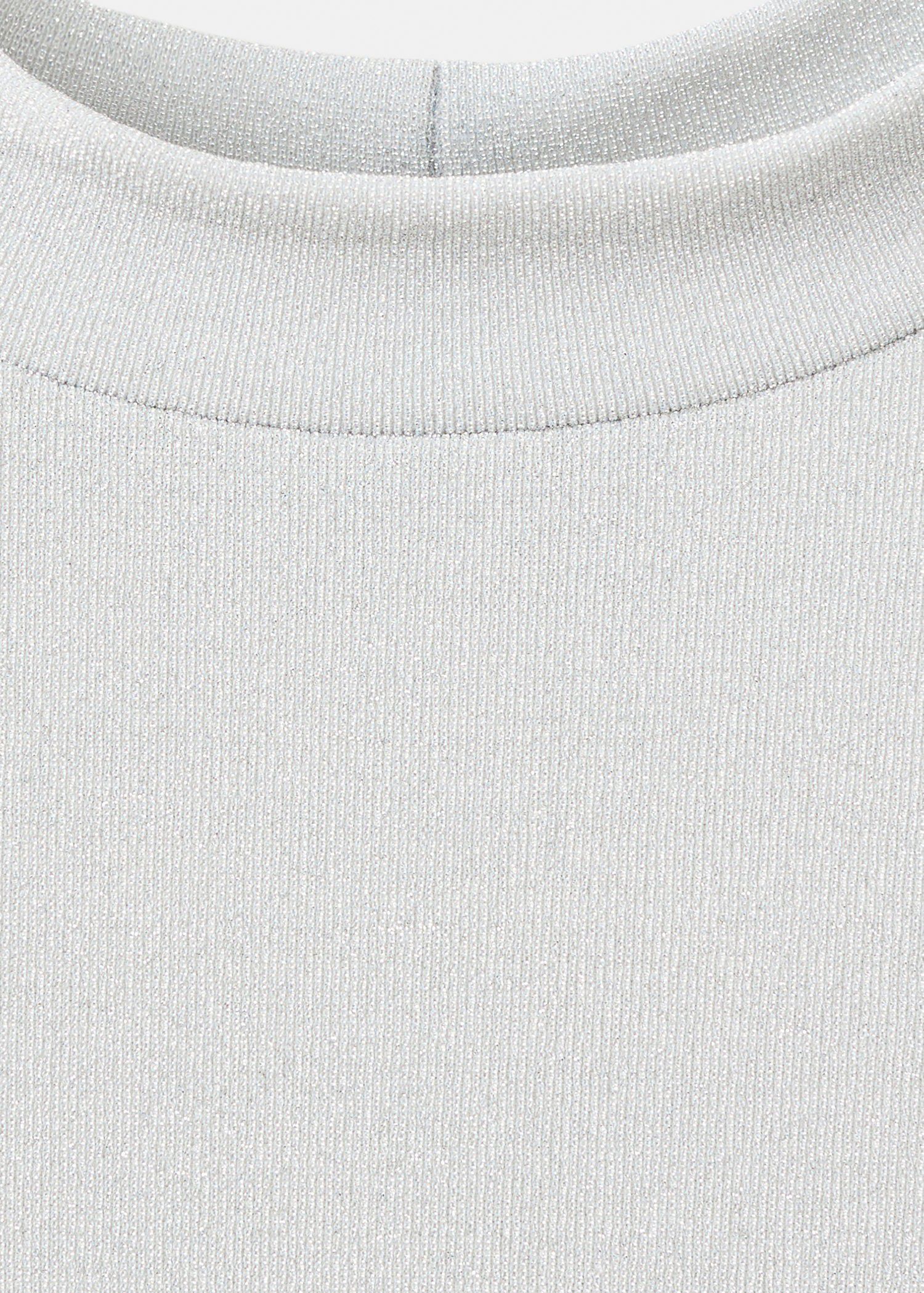Lurex t-shirt with perkins neck