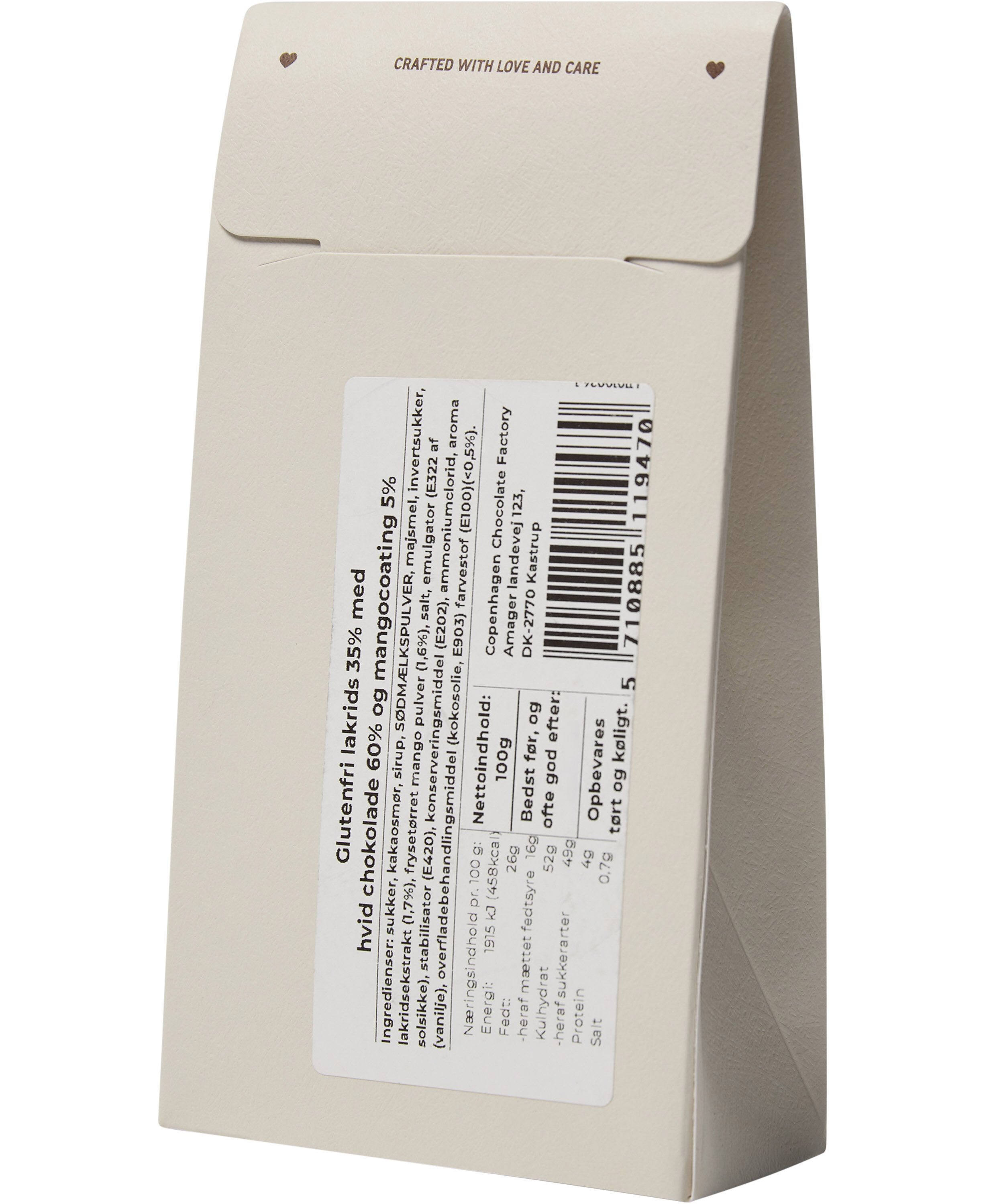 &AElig;ske, Lakridsdrag&eacute; m/ hvid chokolade & mango 100 g