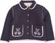 CHECKERED QUILTED JACKET W. EMB.