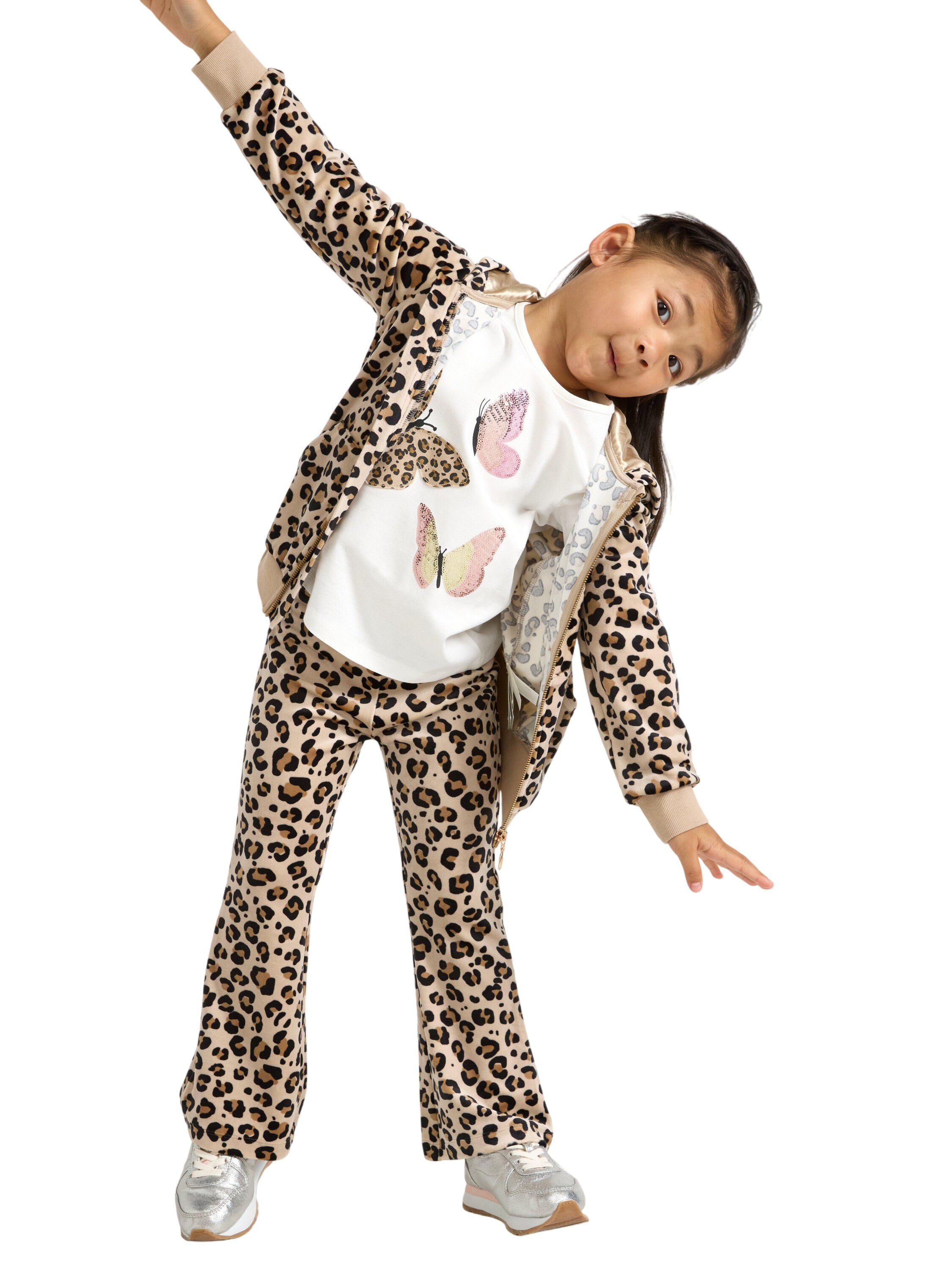 Soft velour leggings with an adjust