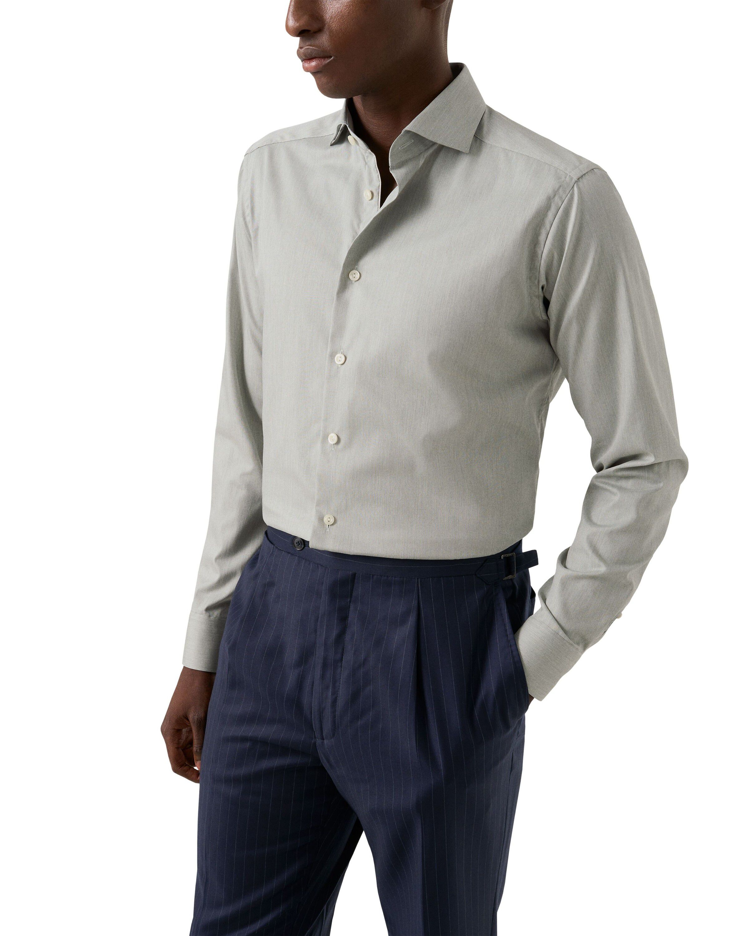 Contemporary Fit Solid Twill Shirt