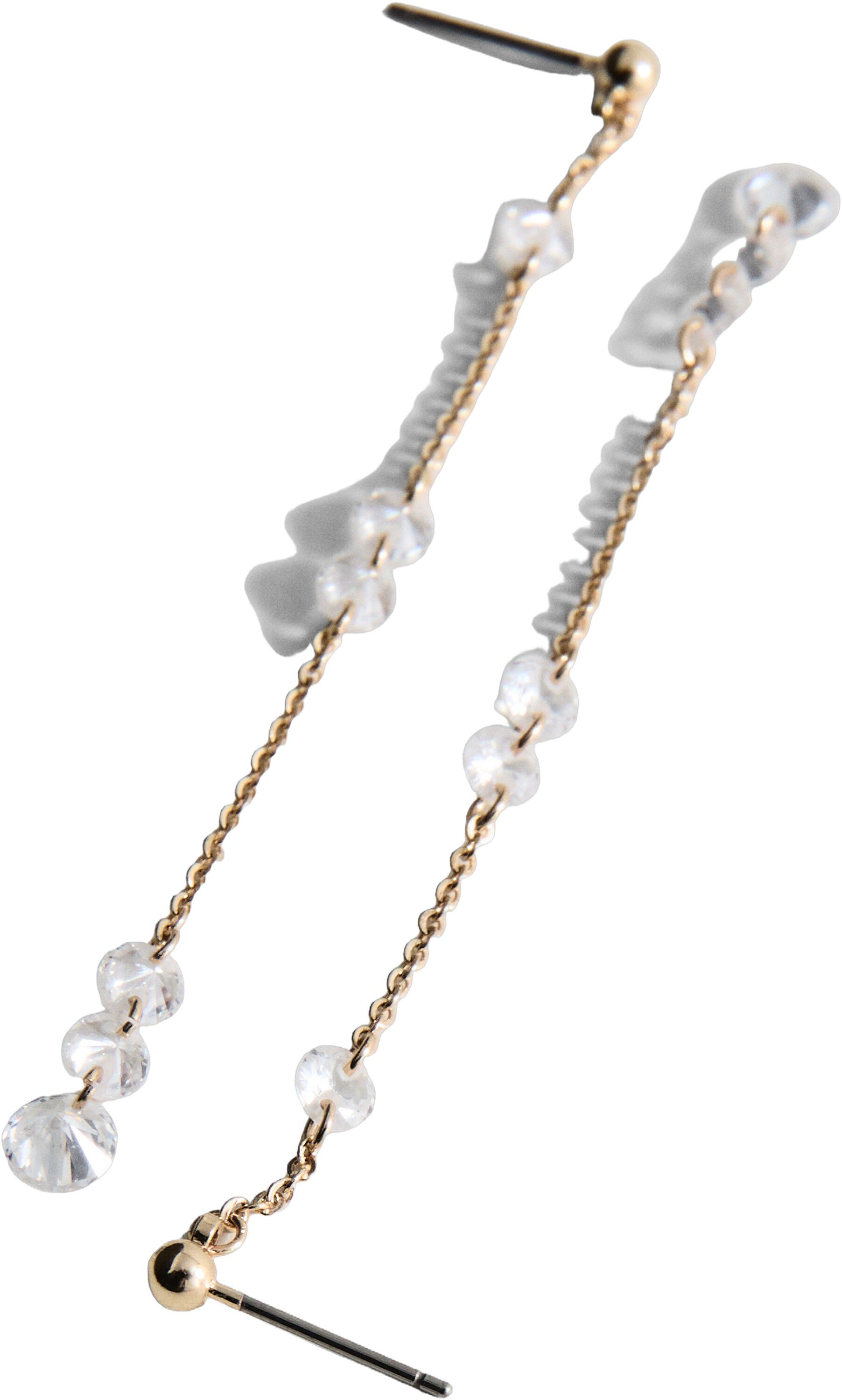 Long crystal earrings