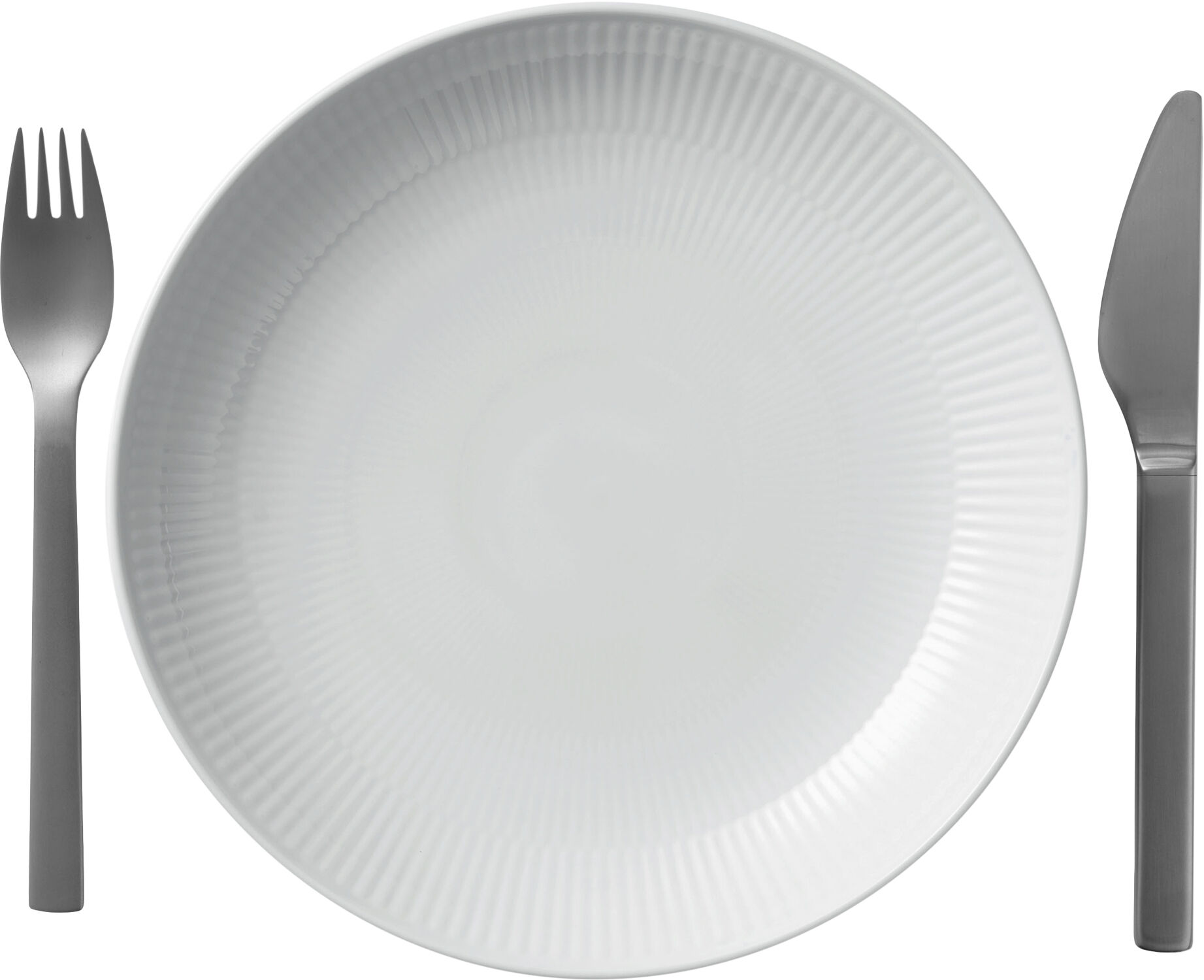 HVID RIFLET MODERNE TALLERKEN 25 CM