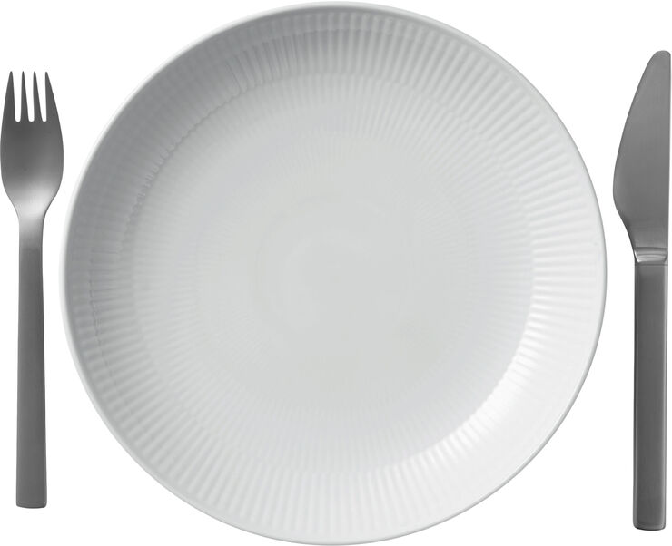 HVID RIFLET MODERNE TALLERKEN 25 CM