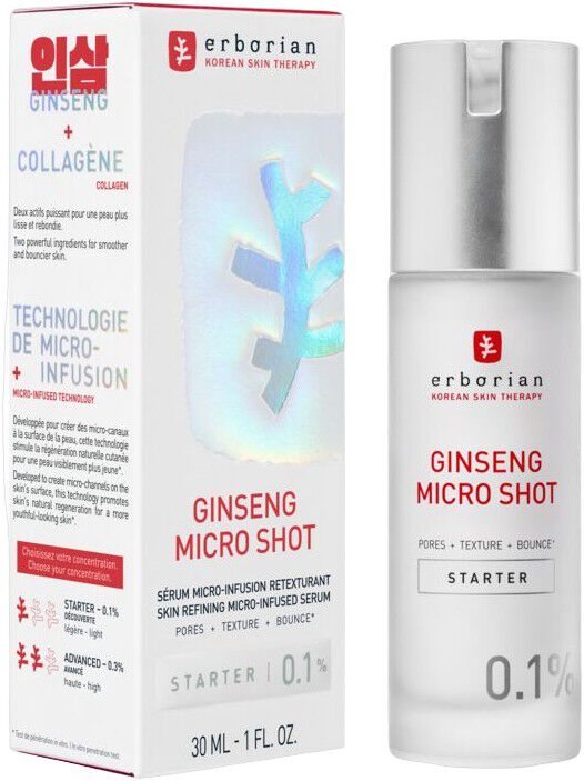 Ginseng Micro Shot 0. 1 - Mikroinfusionsserum, der fornyer hudens teks