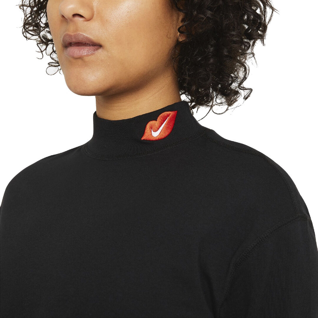 sportswear mock long sleeve t-shirt