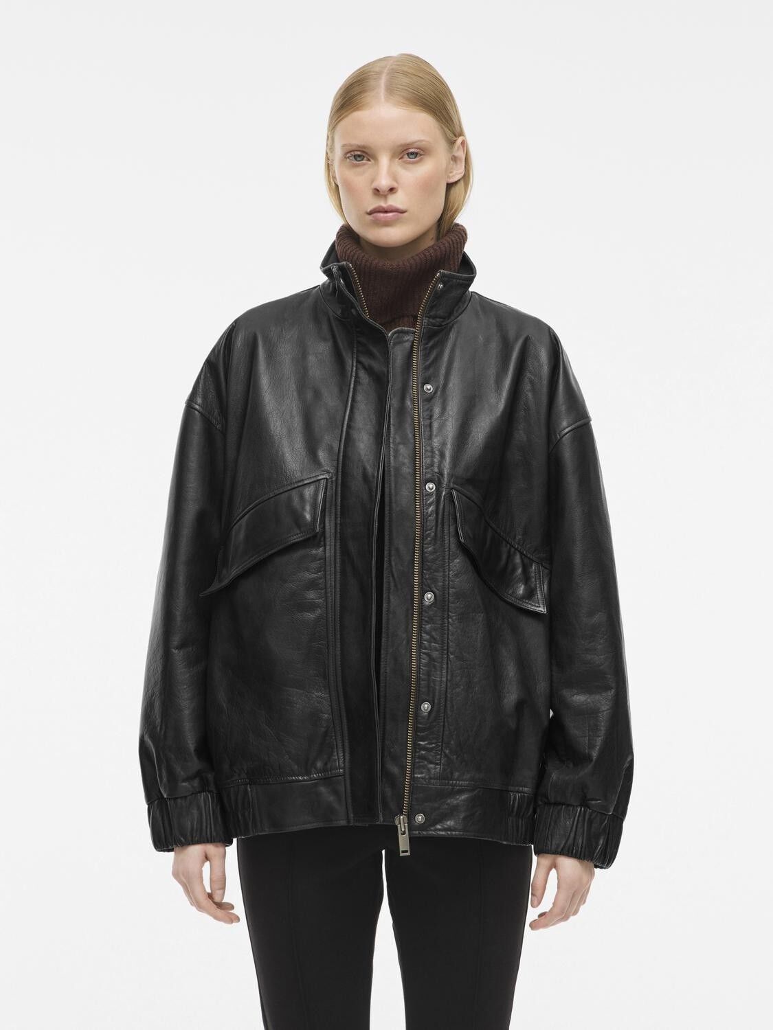 ROUSIMONE LS OVERSIZED LEATHER JACK