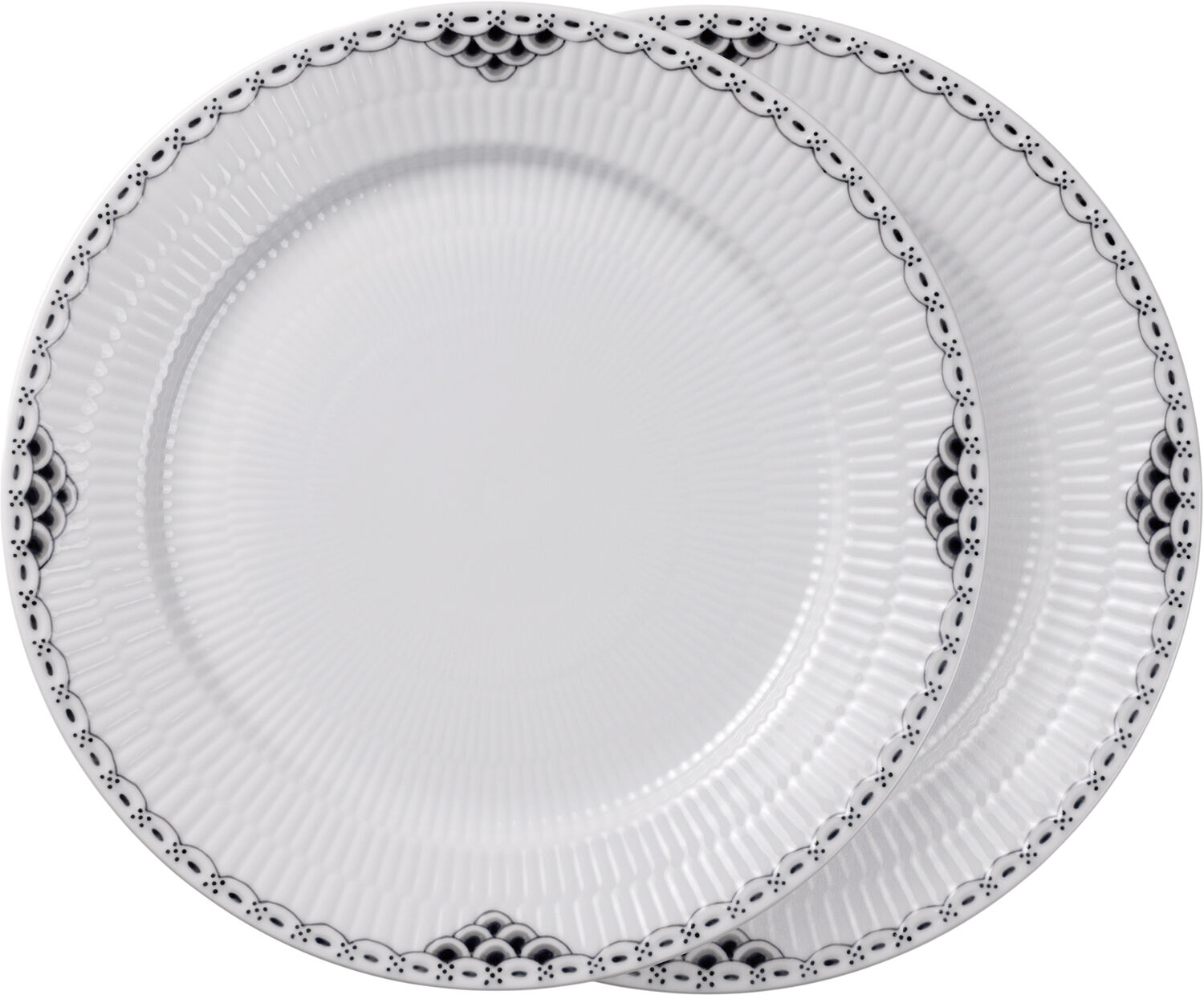 Sort Riflet Blonde tallerken 27cm 2-pak