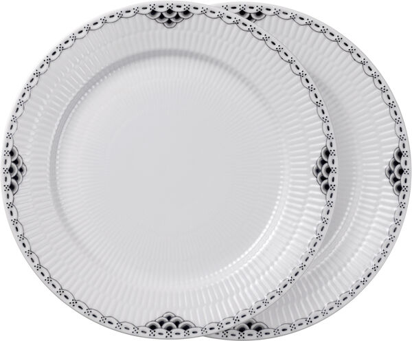 Sort Riflet Blonde tallerken 27cm 2-pak