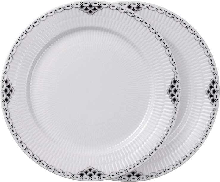 Sort Riflet Blonde tallerken 27cm 2-pak