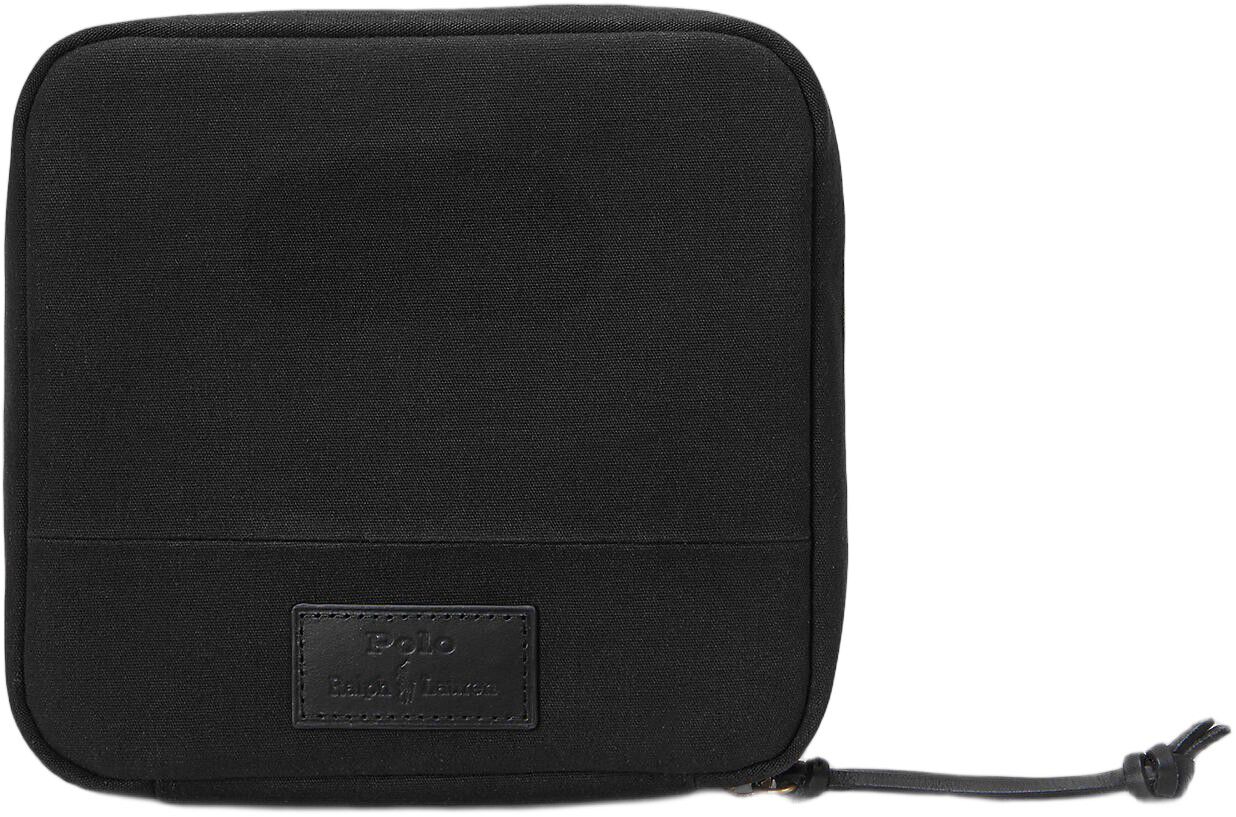 Canvas Leather Logo Pouch Bag