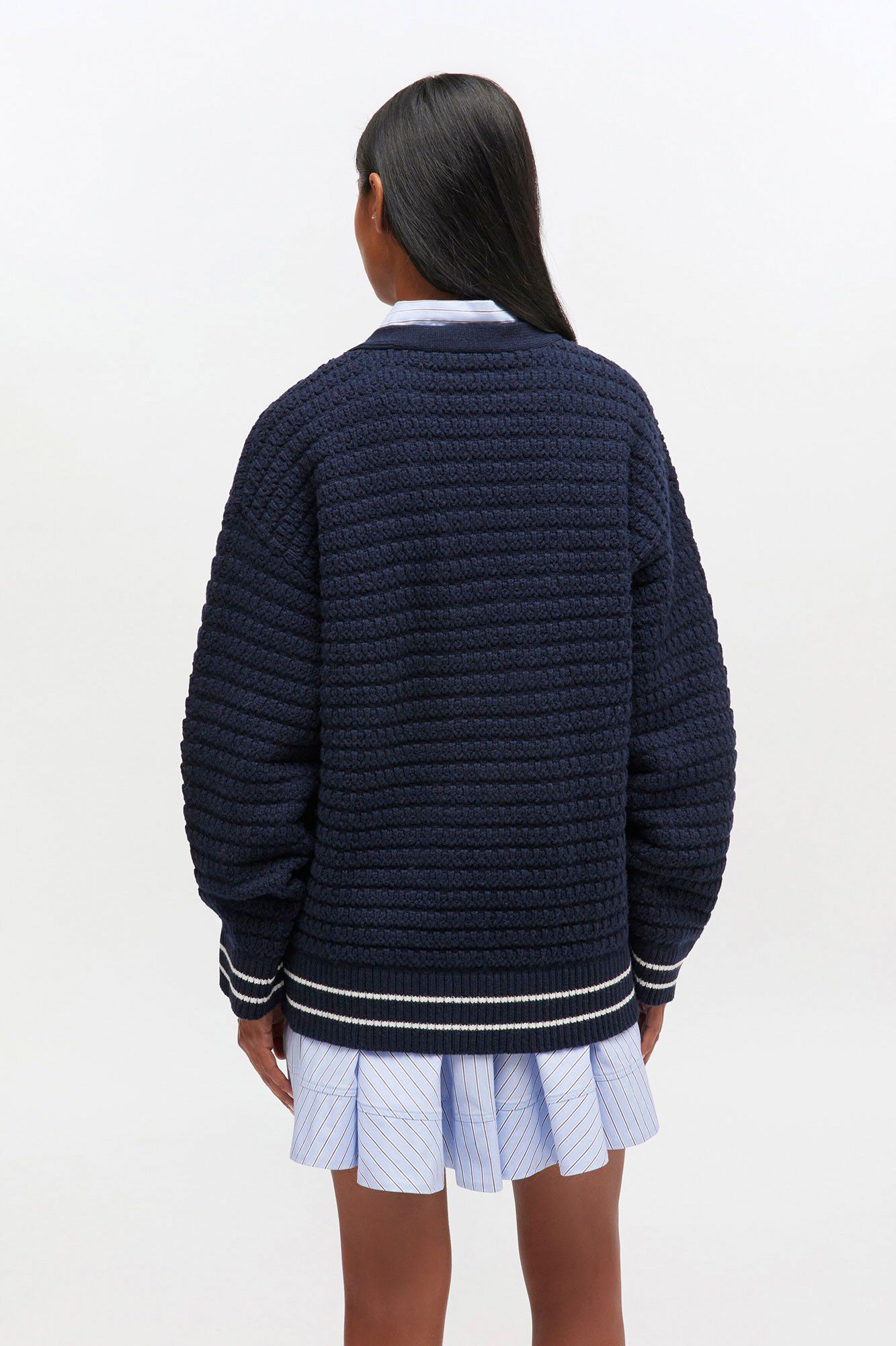 Cotton Wool Mix Boxy Cardigan