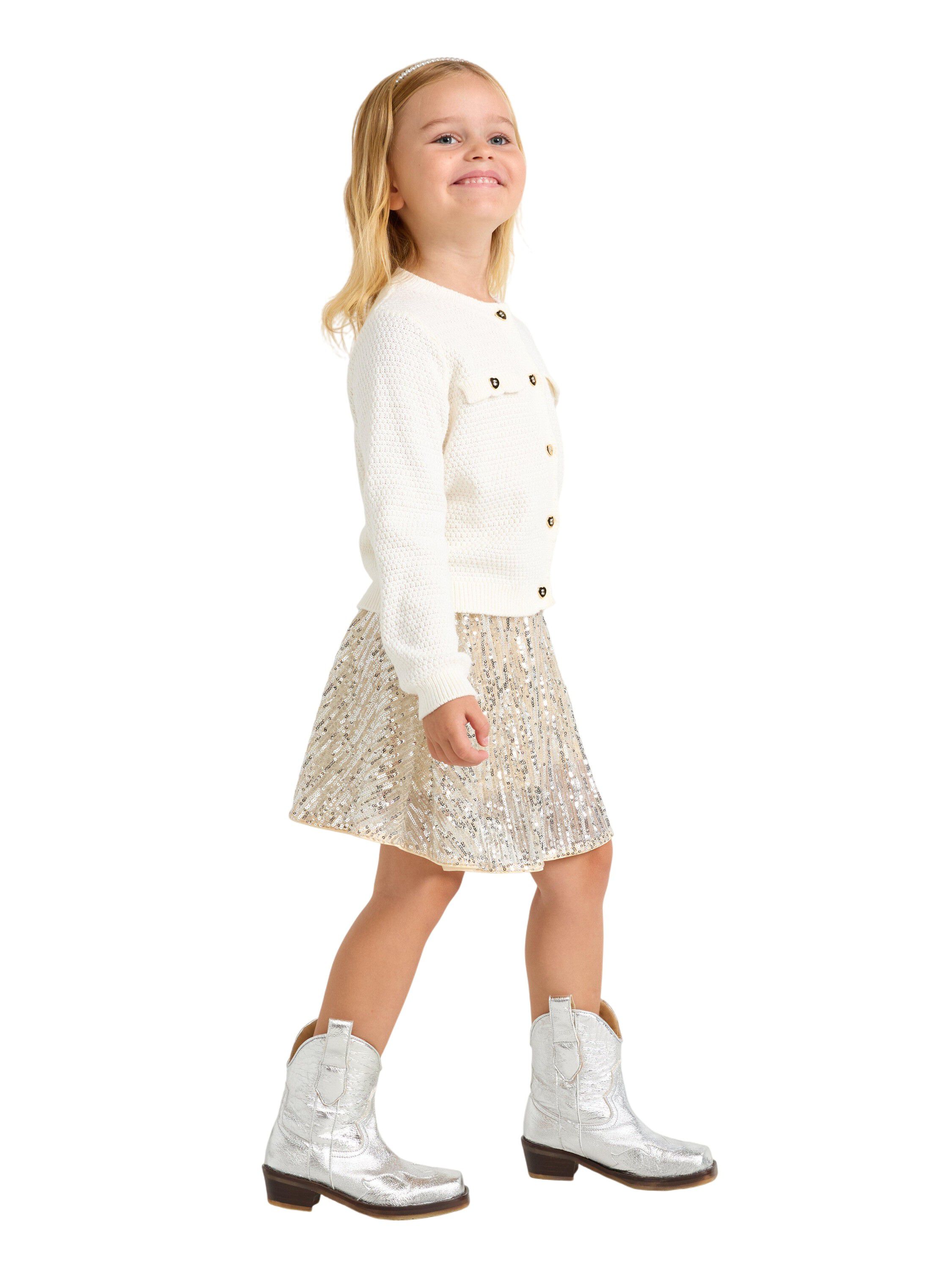 Flared skirt with sequins.