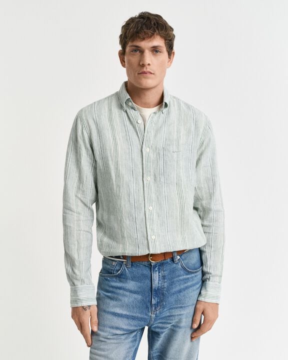 REG LINEN STRIPE SHIRT