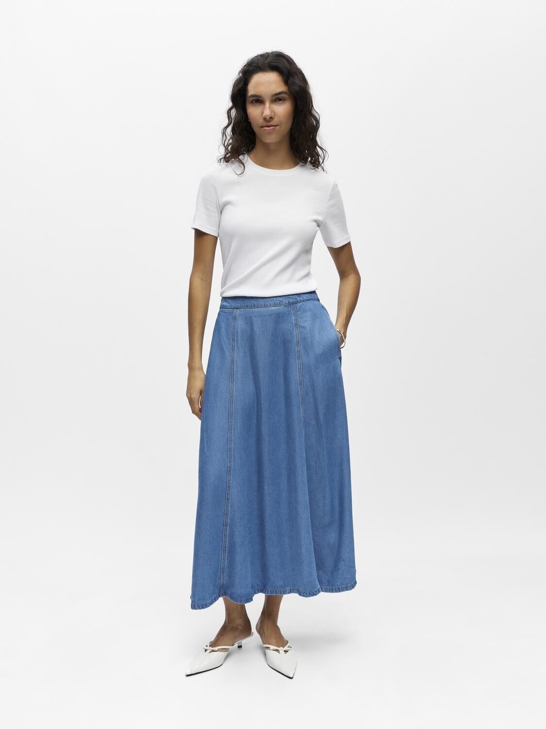 OBJFRAME MW DENIM SKIRT NOOS