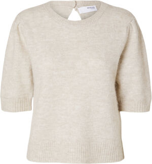 SLFLULU SS ALPACA BLEND OPEN BACK KNIT O-NECK NO