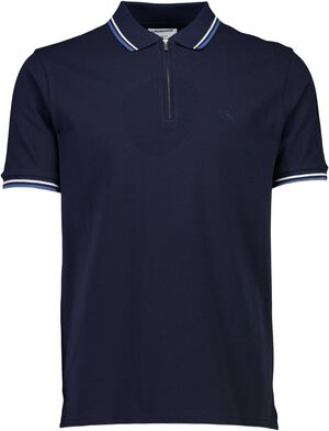 Polo shirt w. zip neck