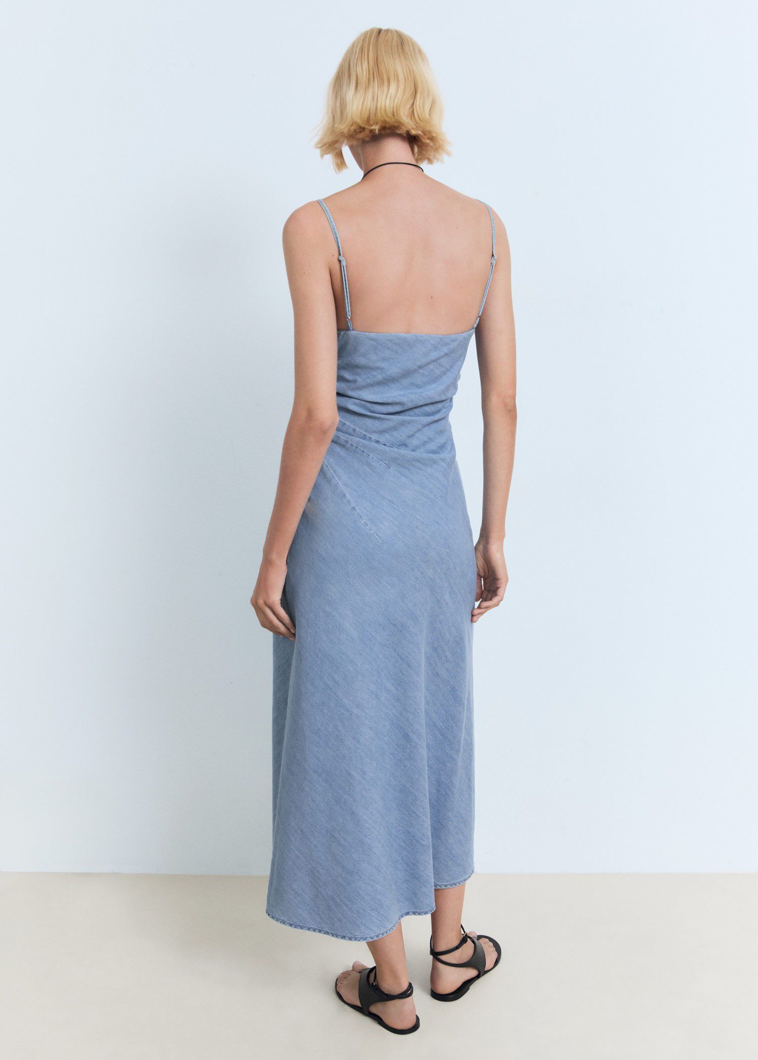Denim midi-dress