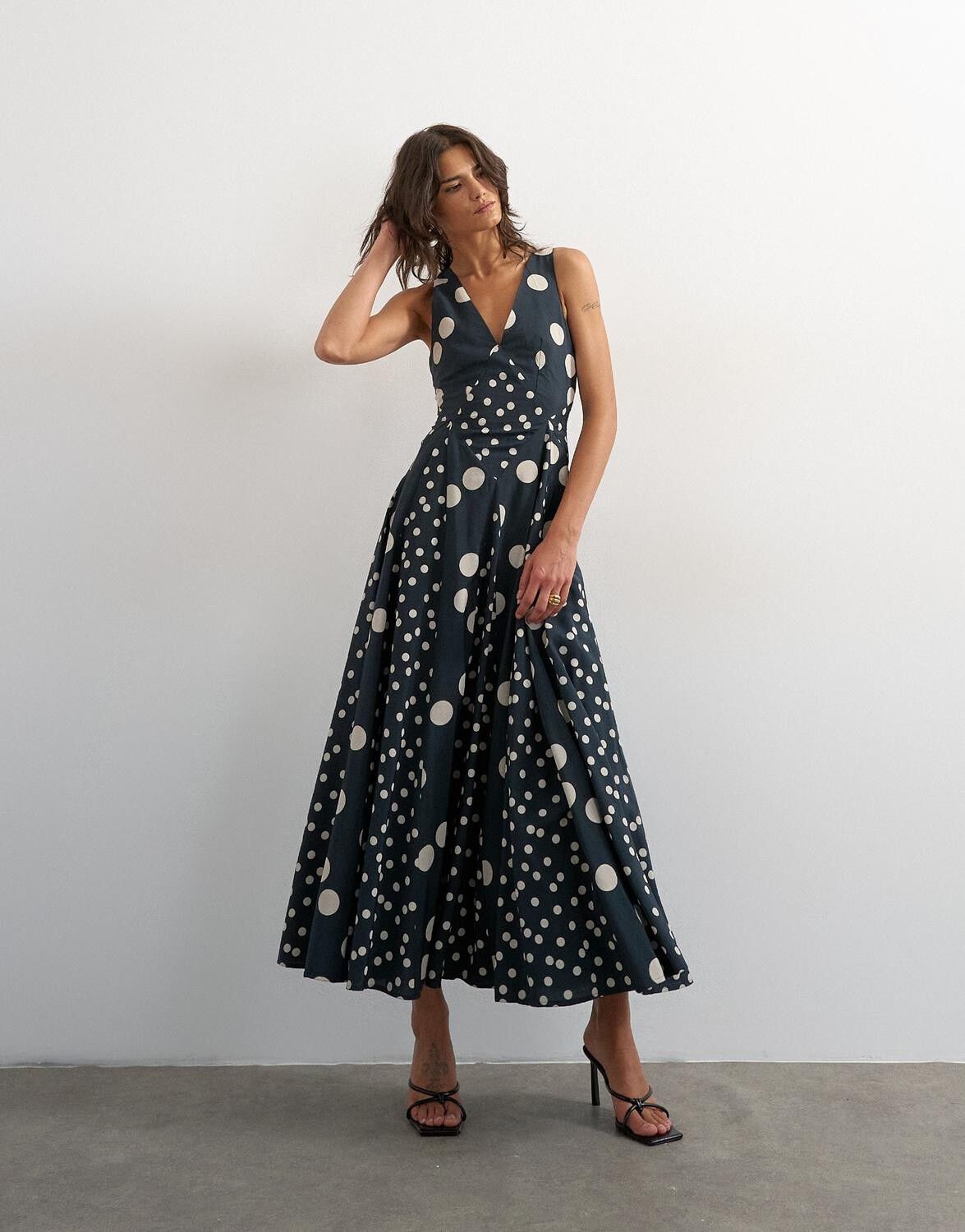 Tsinge Sl V-Neck Maxi Dress Wvn