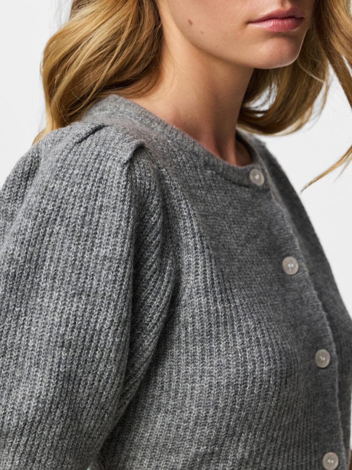 PCSILLY SS PUFF KNIT CARDIGAN NOOS