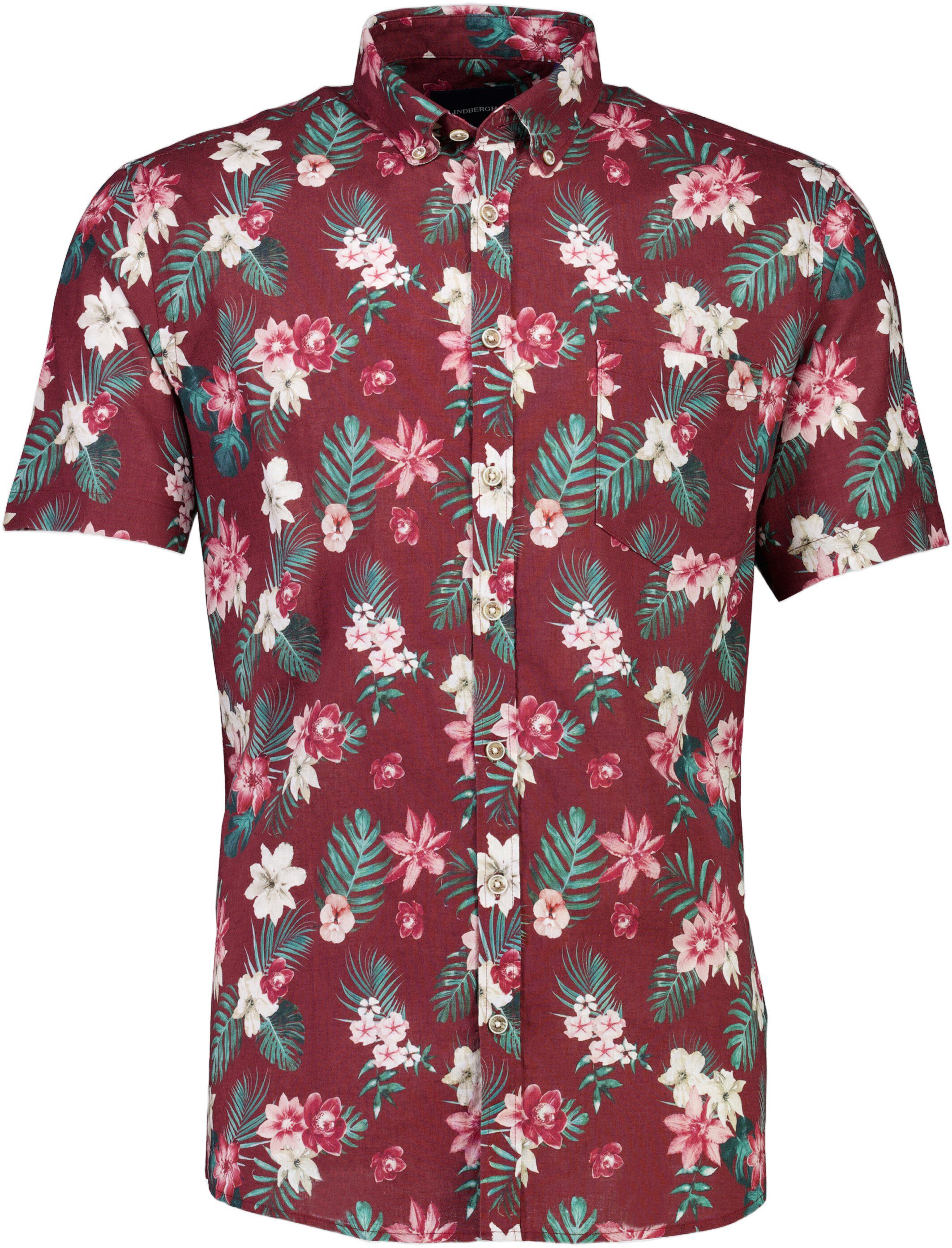 Printed cotton/linen shirt S/S