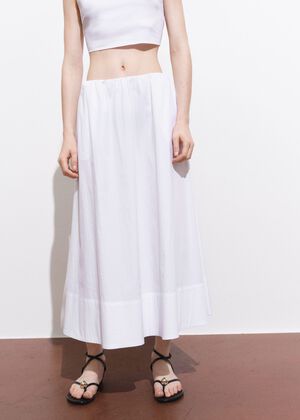Flared cotton skirt