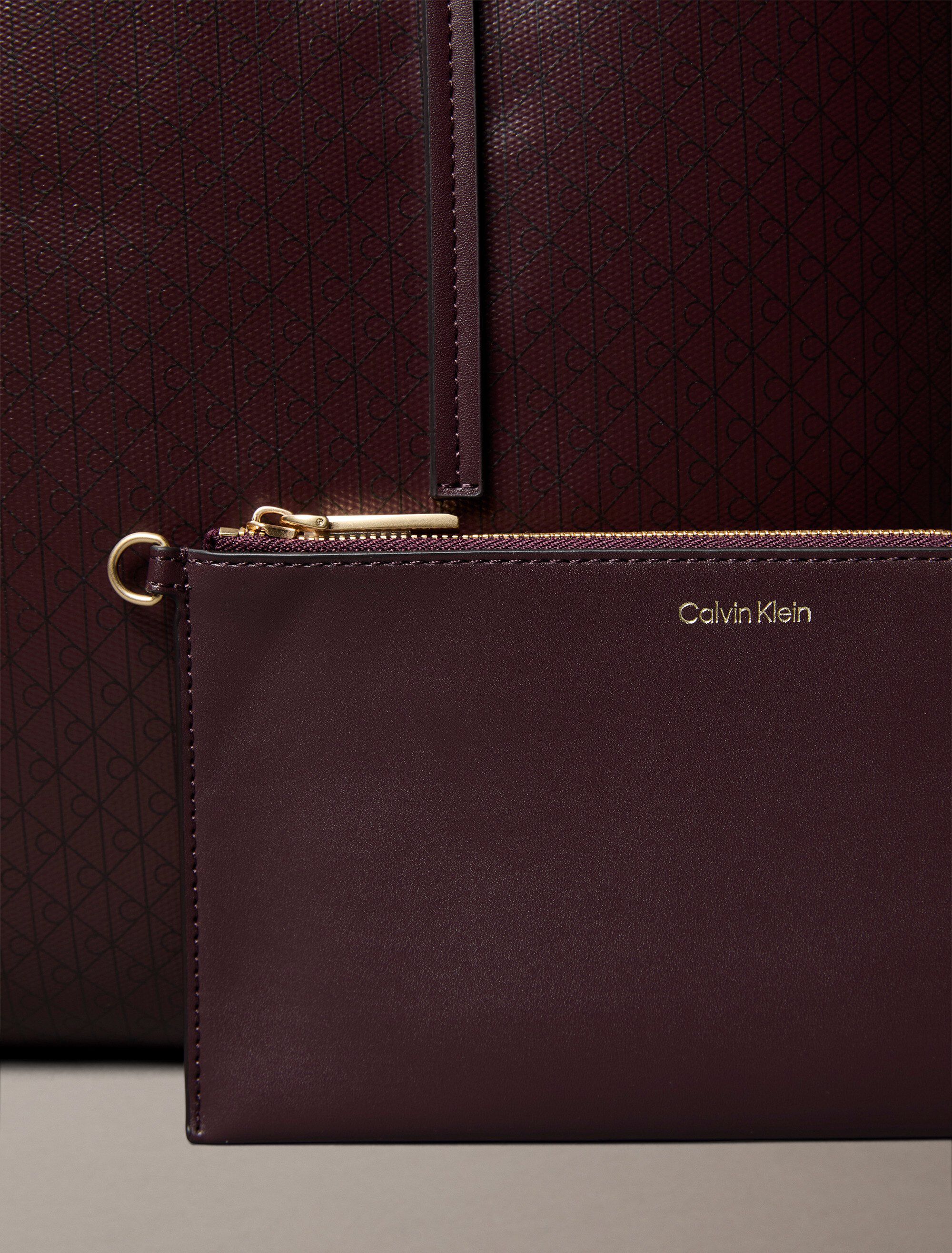 EMBLEM AOP TOTE W/ POUCH