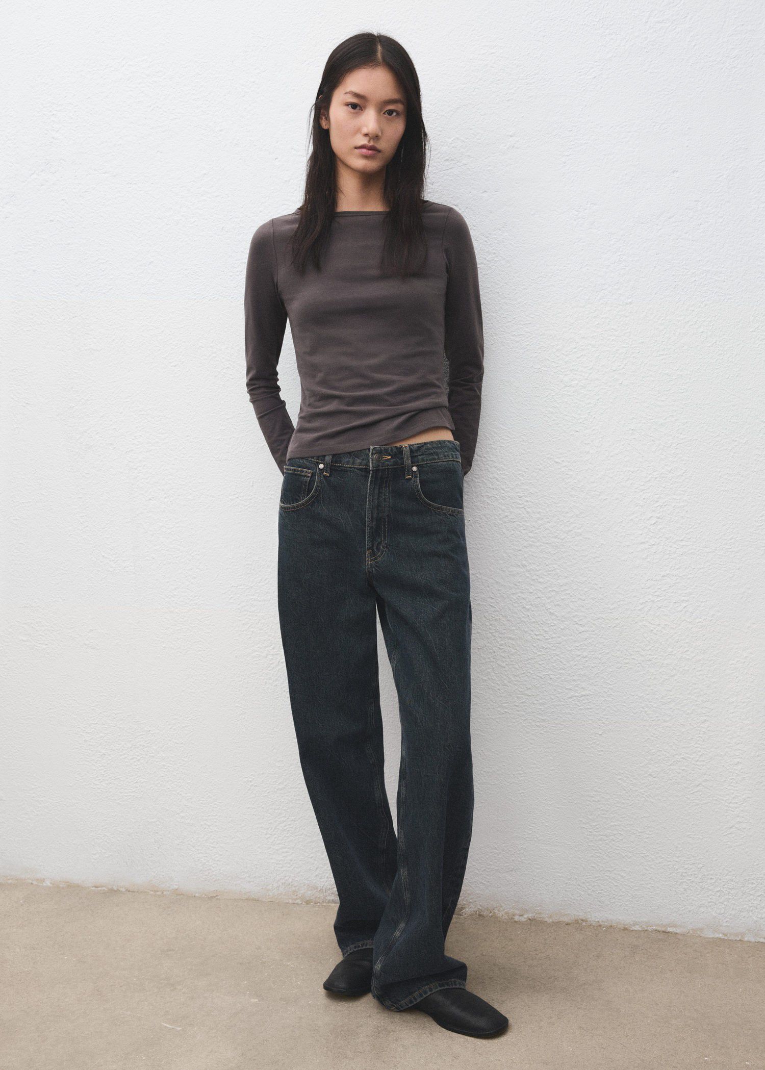 Long sleeve cotton t-shirt