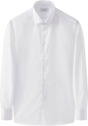 Slim Fit White Signature Twill Shirt