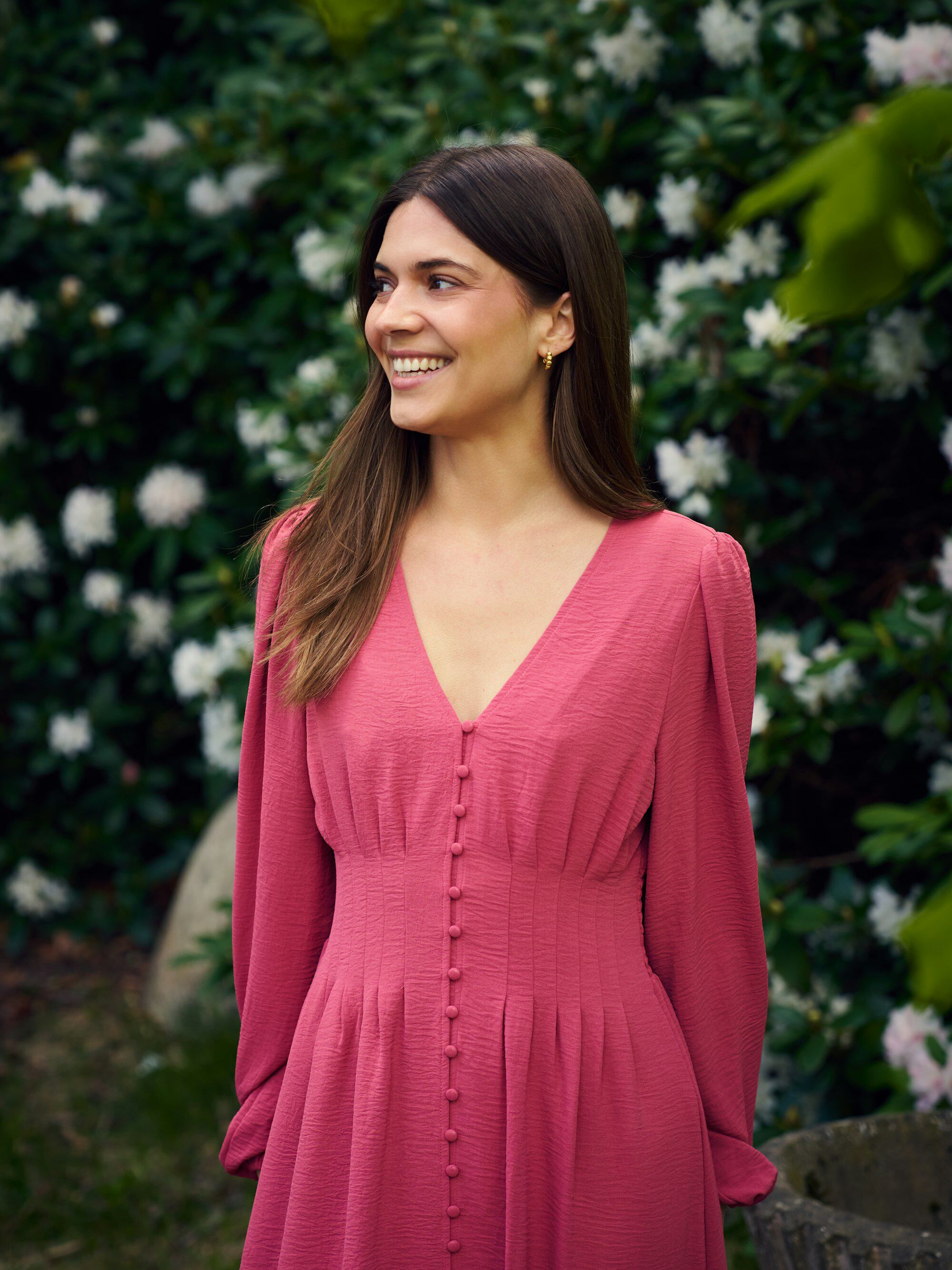 Annelie Solid Crepe Dress