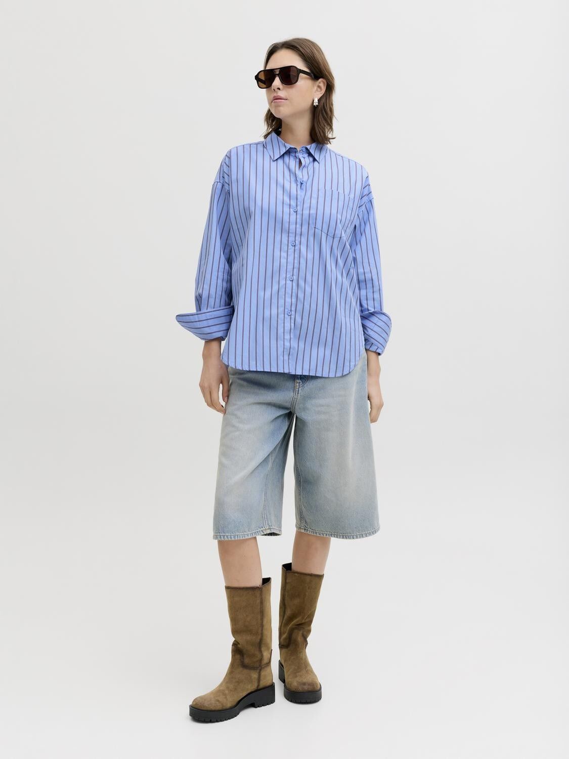 JXJAMIE LS RELAXED POPLIN SHIRT WVN