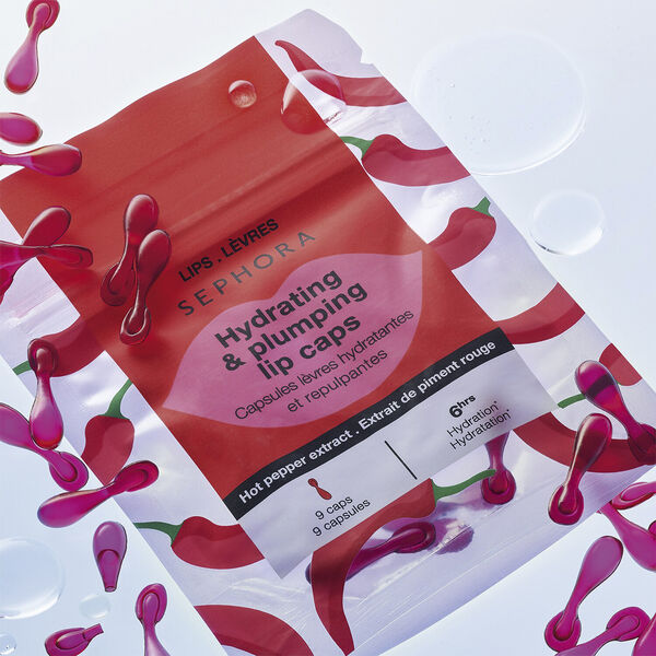 Fugtgivende og fyldgivende læbekapsler - Lille kapsel, Stor volumen