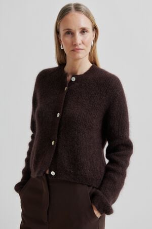 Andrea Knit Rib LS Cardigan