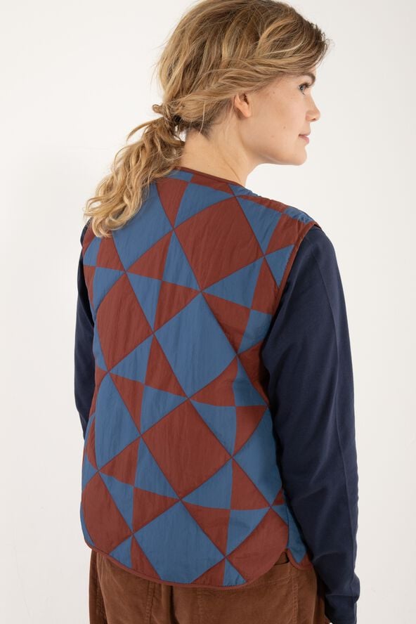 Danefield AOP Thermo Vest Dk Brick/Warm Blue DIAMETRIC