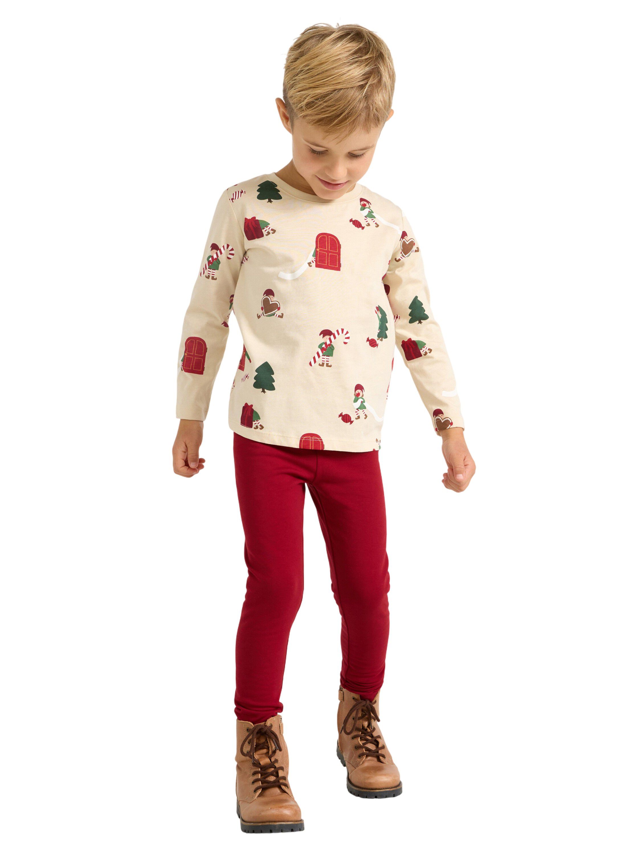 Lang&aelig;rmet top i bl&oslash;d bomuldsjersey