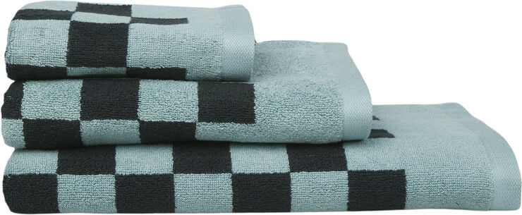 Checker Guest towel Aquamarine