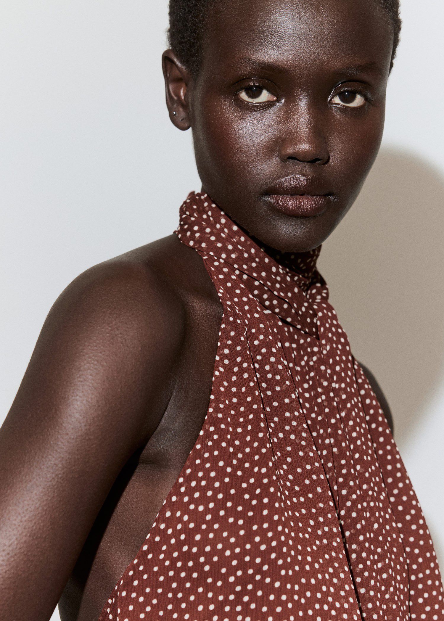 Halter polka dot dress