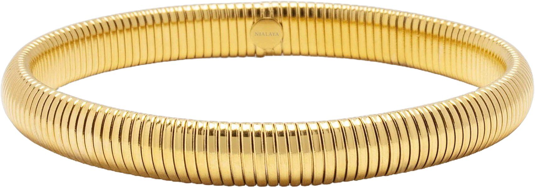 Women's 8mm Women's Gold Stretch Bangle