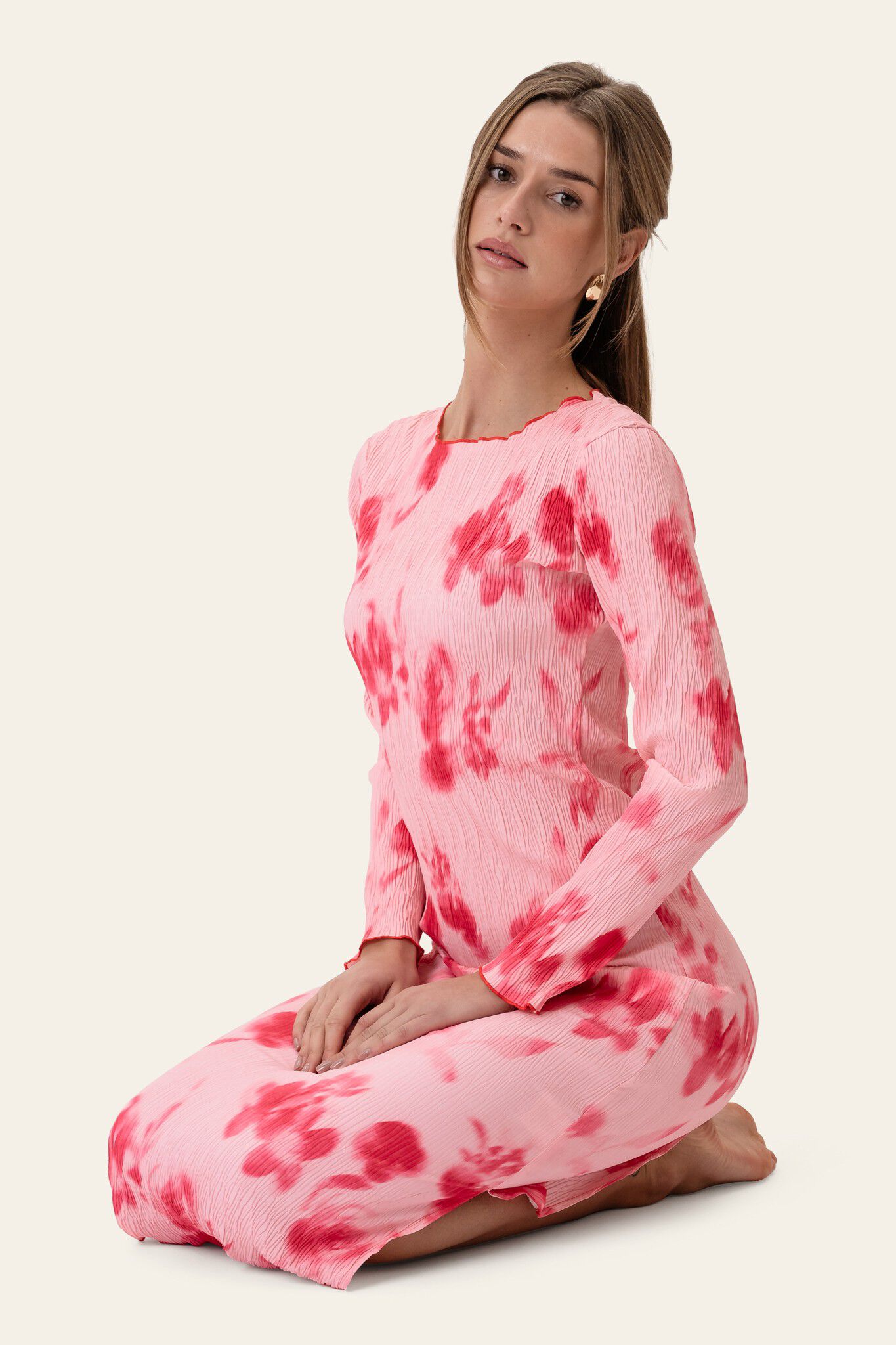 OdaIC Dress - Abstract Pink Flower